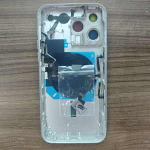 Diy Back Rear Housing For 14 Pro Max Convert To 17 Pro Max Middle Frame Housing For 14 Promax To 17 Promax Button Pre-Installed