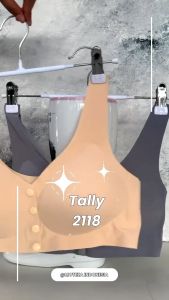 Tally 2118 Bra BH Wanita - Busa Tipis Cup B & C | Tanpa Kawat Kancing Depan | Size L - 3XL