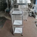 Kệ inox 3 tầng tấm  , nhiều kích thước khác nhau . Hàng dày dặn và chắc chắn .. 