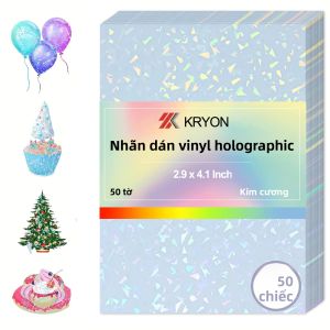 50 Tờ Kim Cương Toàn Phương Miếng Dán Giấy 2.9X4.1 Trong Rõ Ràng Lấp Lánh Tự Dính Vinyl Lạnh Cán Cho Ảnh Phủ