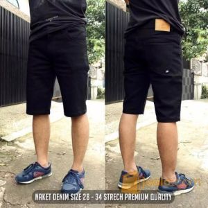 celana jeans pendek hitam pria celana jeans pria ternaru warna hitam keren