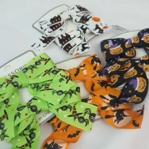 กิ๊บติดผมฟักทอง โบว์ติดผมฮาโลวีน กิ๊บค้างคาว  ธีมฮาโลวีน  ของตกแต่งวันฮาโลวีน คละแบบ