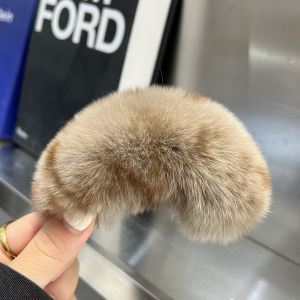 Cute Rex Rabbit Hair Tail Clamp Simple Graceful Hairy Hair Clips Stuffed Grip Head Clip Shark Clip Hair Accessories