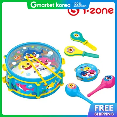 i.zone | Pinkfong Baby Shark Instrument Set Castanets Tambourine Drum Maracas