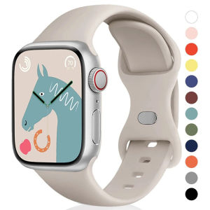 Silicone Strap For Apple Watch Band 10 42mm 46mm 49mm 45mm 44mm 41mm 40mm 38mm Loop Bracelet Belt iWatch Series Ultra 2 9 8 7 6 5 4 3 SE