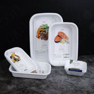 White Cooking Ingredient Plate Kitchen Preparation Tray Dishwasher Safe Side Dish Plate Non-Folding Plastic Material
