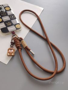 Adjustable Fashionable Womens Phone Strap Crossbody Woven Lanyard Neck Strap Long Clip-On Style New Model Mobile Phone Accessories