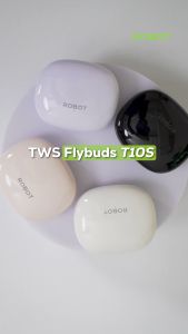 ROBOT TWS Flybuds T10S Semi In Ear Wireless Earbuds Bluetooth 5.3 IPX4 Waterproof Original - Garansi 1 Tahun