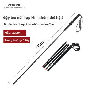 Gậy Đèn Phượt Nhôm Siêu Nhẹ Gấp 4 Đoạn