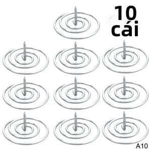 2/5/10 Chiếc Giá Đựng Que Moxa Bằng Thép Không Gỉ Với Đế Xoắn Ốc Chịu Nhiệt Tại Nhà Hương Liệu Moxibustion Đế Nến