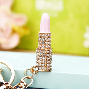 Rhinestone Classic Style Satchel Car Key Ring Womens Ins Exquisite South Korea Cute Creative Package Pendant Key Chain Ring