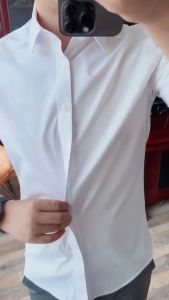 Áo sơ mi nam ngắn tay GEN ALPHA chất vải lụa Thái cotton mềm mịn thoáng mát thỏa mái GEN456