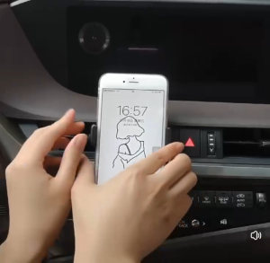 Ventilation Car Accessories Phone Holder Mobile Phone Navigation Holder Retractable Air Vent Phone clip