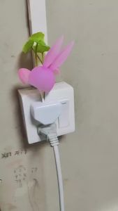 Light Control LED Color Gradient Wall Lamp Automatic Sensor Night Light 110V-220V Flowers Plants Night Light Children Bedroom