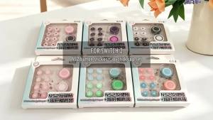 Grip Caps Joystick Caps For Nintendo Switch 2 Thumb & ABXY Button Sticker Set for Switch 2 Joycon Game Accessories