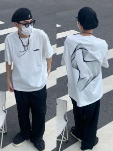 YEBO | Plus Size Oversized Letter Printed Cotton T-shirt