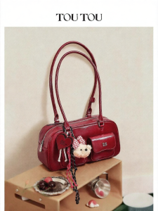 TOUTOU | Red Wedding Shoulder Bag with Large Capacity