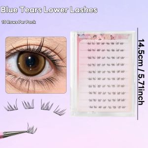 VelvetLash【Local Stock】10rows No Glue Needed Thin False Eyelashes Natural Look Eyelash Extension For Daily Wear Lightweight C Curl Fiber Lashes Makeup Tool