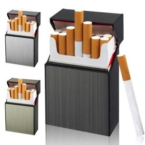 20 Chiếc Hộp Đựng Thuốc Lá Bằng Kim Loại Di Động-Công Suất Hộp Đựng Thuốc Lá Hút Thuốc Bao Da Nam Khói Tiện Ích Quà Tặng