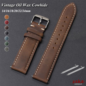 18mm 20mm 22mm Cowhide Watch Strap 14/16mm 24mm Universal Retro Brown Quick Release Watchband for Samsung Galaxy Watch 8/7/6/5/4