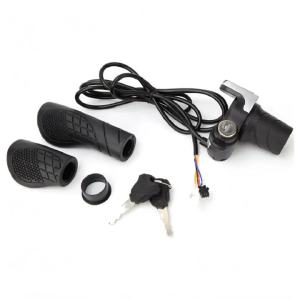 36V Electric Bike Bicycle Ebike Handlebar Twist Grip Throttle with LCD Display and Key Lock