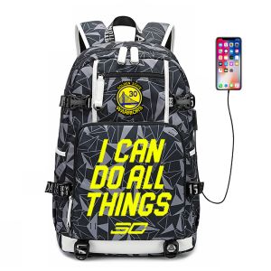 Luminous Basketball-themed Schoolbag NBA Kobe Curry James Backpack Harden Backpack Westbrook George Peripheral Owen Wade
