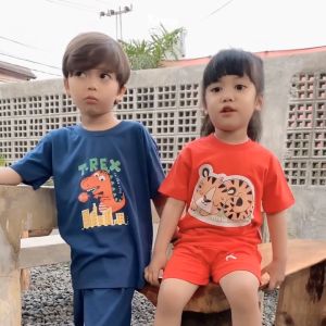 Kennai Set Kaos Anak Lengan Pendek CAT PIRATES 1-13 Tahun