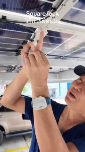 NEW!! PSI ตัวจับล็อกขอบแผง/ขาจับยึดแผงโซลาร์เซลล์สำหรับหลังคาโรงจอดรถ