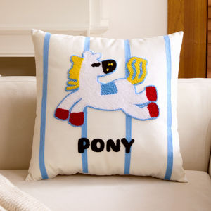 YINSHANG | Colorful Cartoon Embroidered Pillowcase Lumbar Cushion