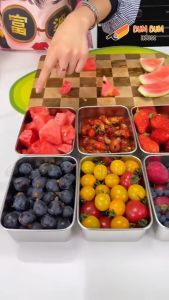 Set 5 Hộp Inox 304 Cao Cấp Bum Bum House kích thước 13.5x10.5x6cm Chống Rỉ Kèm Nắp Nhựa Bảo Quản Thực Phẩm Đa Năng  Lắp Đậy Chống Tràn Làm Đồ Đựng Cơm Trưa Văn Phòng hộp inox an toàn có thể dùng cho máy rửa chén và tủ lạnh