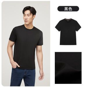 เสื้อยืดคอกลมแขนสั้นผ้าฝ้ายเนื้อนุ่มสำหรับผู้ชายในช่วงฤดูร้อน ทรงหลวมสบาย ๆ ลำลอง ทรงพื้นฐาน สีสันสดใส แฟชั่นฤดูร้อน