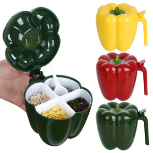 【On Sale】Chili Shape Plastic Canister Snack Food Keep Fresh Storage Box Cans Tank Jar Organizer