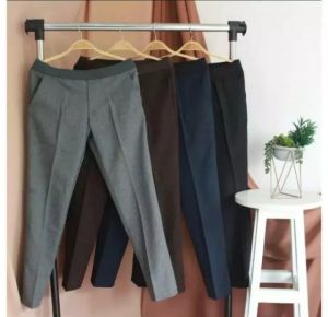 Celana formal kerja wanita pinggang karet