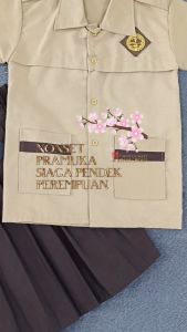 Setelan Seragam Sekolah Pramuka Siaga Perempuan Pendek SD Kelas 1-6 {Non Set}