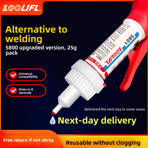 LOOLIFL | Super Strong Adhesive Glue for Metal Plastic Ceramic Wood Stone Glass Iron Shoes 502 Oil-Based Original Glue