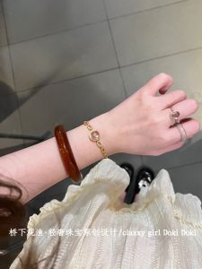 Natural Red Agate Bracelet Womens Jade Bracelet Red Agate Dragon Year Fortune Telling Peaceful New Chinese Style Jewelry