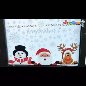 BIN LU Christmas Glass Sticker Merry Christmas Stickers Deco Santa Clause Decoration Merry Christmas Banner Set Wall Christmas Sticker For Window Christmas Decorations Christmas Wallpaper Xmass Decoration Sale Christmas Wall Sticker Snowflake Sticker