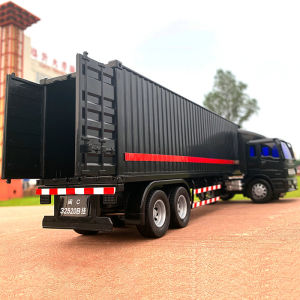Large Inertia Container Truck Model Toy for Children Postal Engineering Heavy Duty Trailer Cargo Car Display Piece