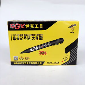 Large Capacity Waterproof Quick-Drying Durability Big Head Black Red Marker Pen for Business Office School Children Adults