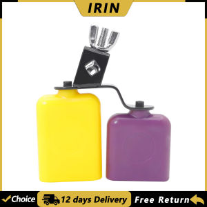 IRIN | IRIN Two-colour Cowbell Clapper Drum Kit Square ABS Cowbell with Metal Holder Percussion Instrument Parts & Accessories