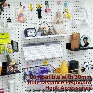 ZUOLEJIA | Circular Hole Pegboard Hooks Magnetic Storage Rack