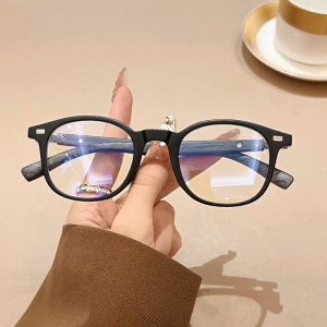 A-G Blue Light Blocking Reading Glasses Men Women Japan Style Fashion Wood Grain Large Frame Ultra Light Square High-End HD Grade Presbyopic Glasses Anti Radiation Vintage Original G963