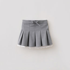 Marc&Janie | Vintage School Style Miu Bow Ruffle Baby Girls Autumn Skirt