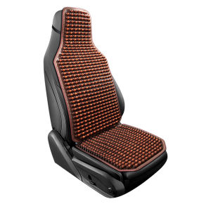 HELLOLEIBOO | Ventilated Car Seat Cushion Single Piece Summer Cooling Wood Bead Breathable Truck Seat Pad All Seasons Universal Vehicle