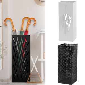 Metal Umbrella Holder Freestanding Square Umbrella Holder Multipurpose Decorative Umbrella Holder for Home Entryway Office Hotel
