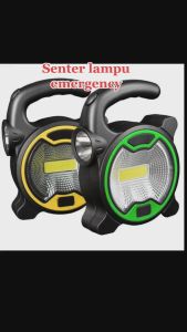 Senter Bulat Lampu Emergency COB LED T-915 WORKLIGHT Handle Portable Baterai Super Terang Termurah