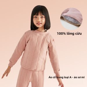 MiiOW | Áo khoác lông cừu dày dặn giữ ấm cho trẻ em mùa đông Áo lót cotton cho bé trai và bé gái Áo lót cotton cho học sinh trung học