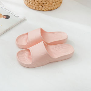 Nordic Style Couple Slippers Indoor Home Use Thick Bottom Bathroom Slippers Mens Anti-Odor Comfortable Supportive EVA Material