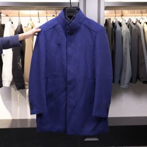 Homesick Mens ลำลอง Lapin Fur ปกเสื้อ 52 Wool เสื้อโค้ท เรียบง่าย แฟชั่นสไตล์คนเมืองความยาวปานกลาง เสื้อโค้ท สำหรับวัยรุ่น