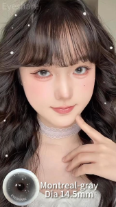 eyeshare 1 cặp Kính áp tròng màu hồng Kính áp tròng Gradient 14.5mm Kính áp tròng mềm 0 độ Khay miễn phí